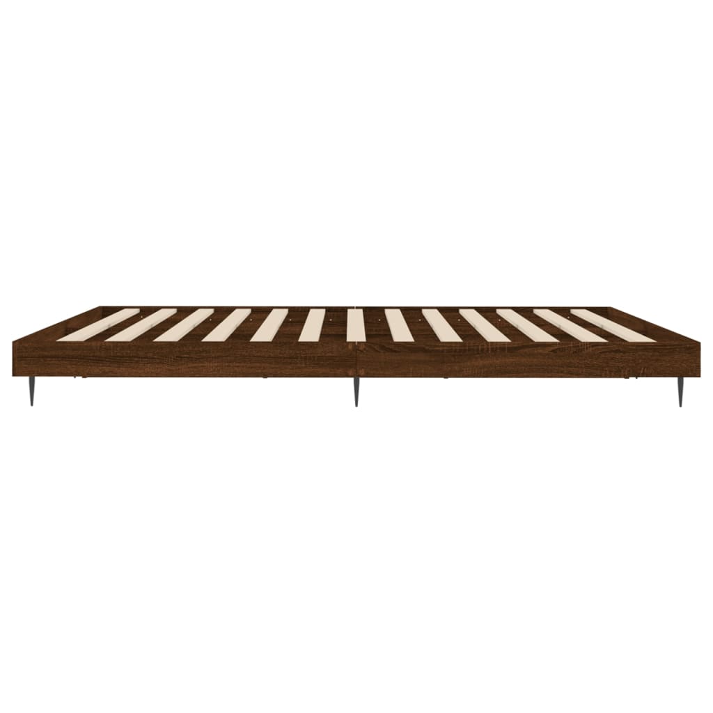 Cadre de lit sans matelas chêne marron 120x200 cm