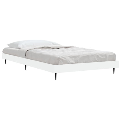 Cadre de lit sans matelas blanc 100x200 cm bois d'ingénierie