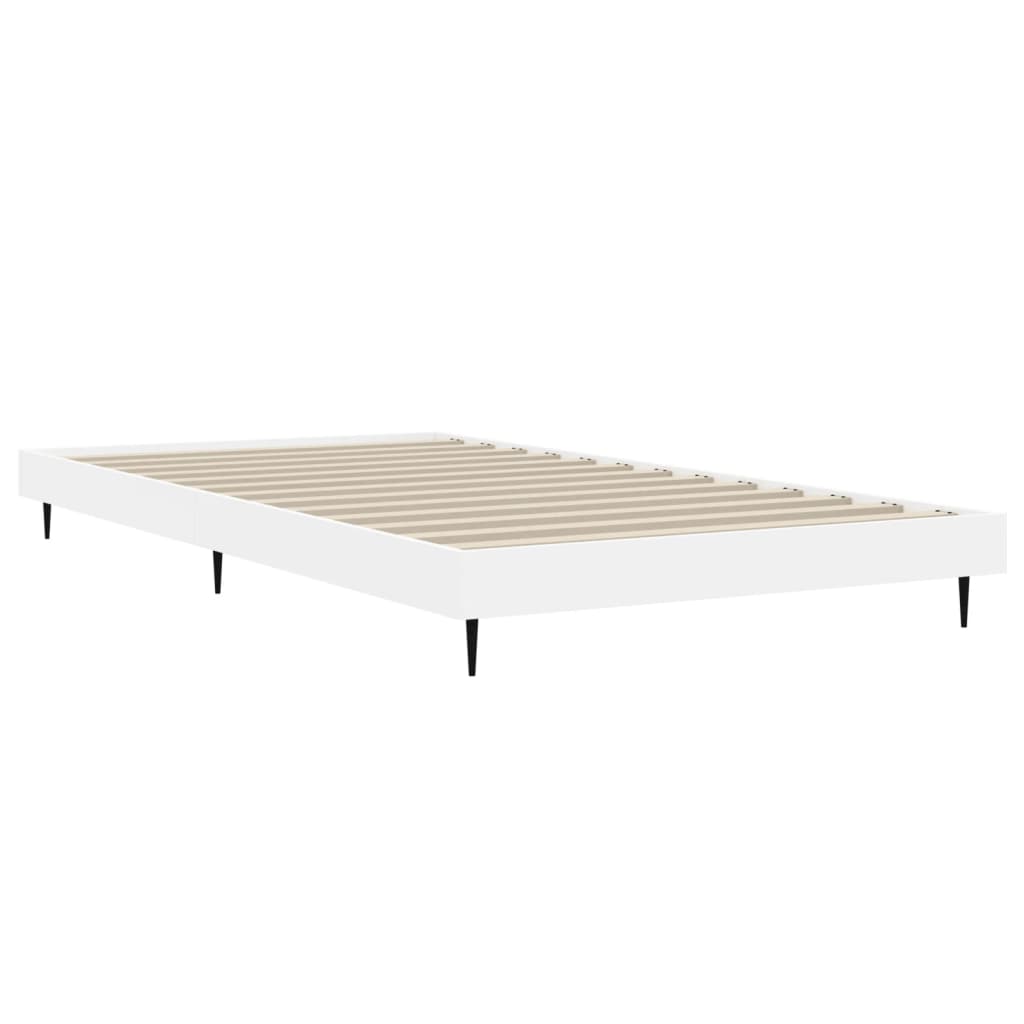 Cadre de lit sans matelas blanc 100x200 cm bois d'ingénierie