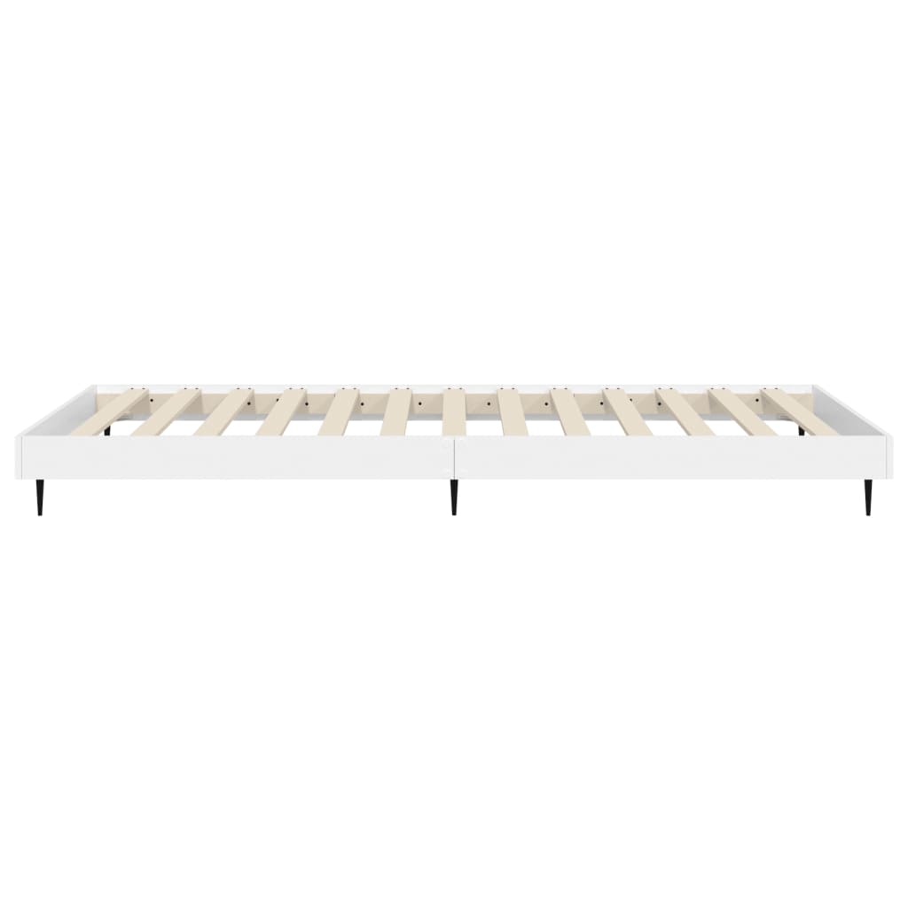 Cadre de lit sans matelas blanc 100x200 cm bois d'ingénierie