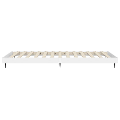 Cadre de lit sans matelas blanc 100x200 cm bois d'ingénierie