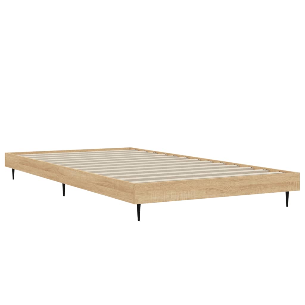 Cadre de lit sans matelas chêne sonoma 100x200 cm