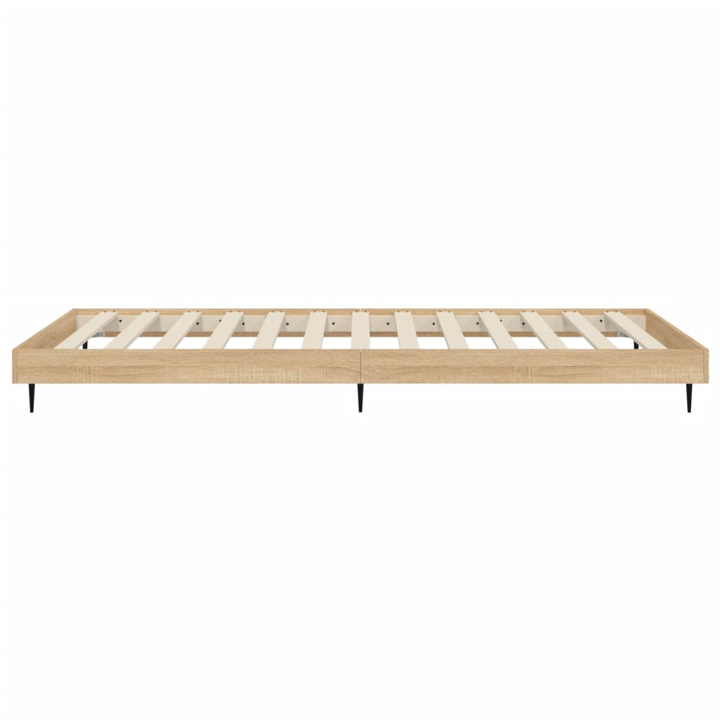 Cadre de lit sans matelas chêne sonoma 100x200 cm