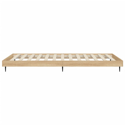 Cadre de lit sans matelas chêne sonoma 100x200 cm