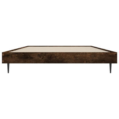 Cadre de lit sans matelas chêne fumé 100x200 cm bois ingénierie