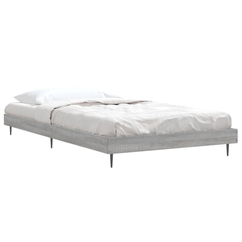 Cadre de lit sans matelas sonoma gris 100x200 cm