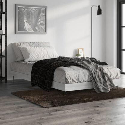 Cadre de lit sans matelas sonoma gris 100x200 cm