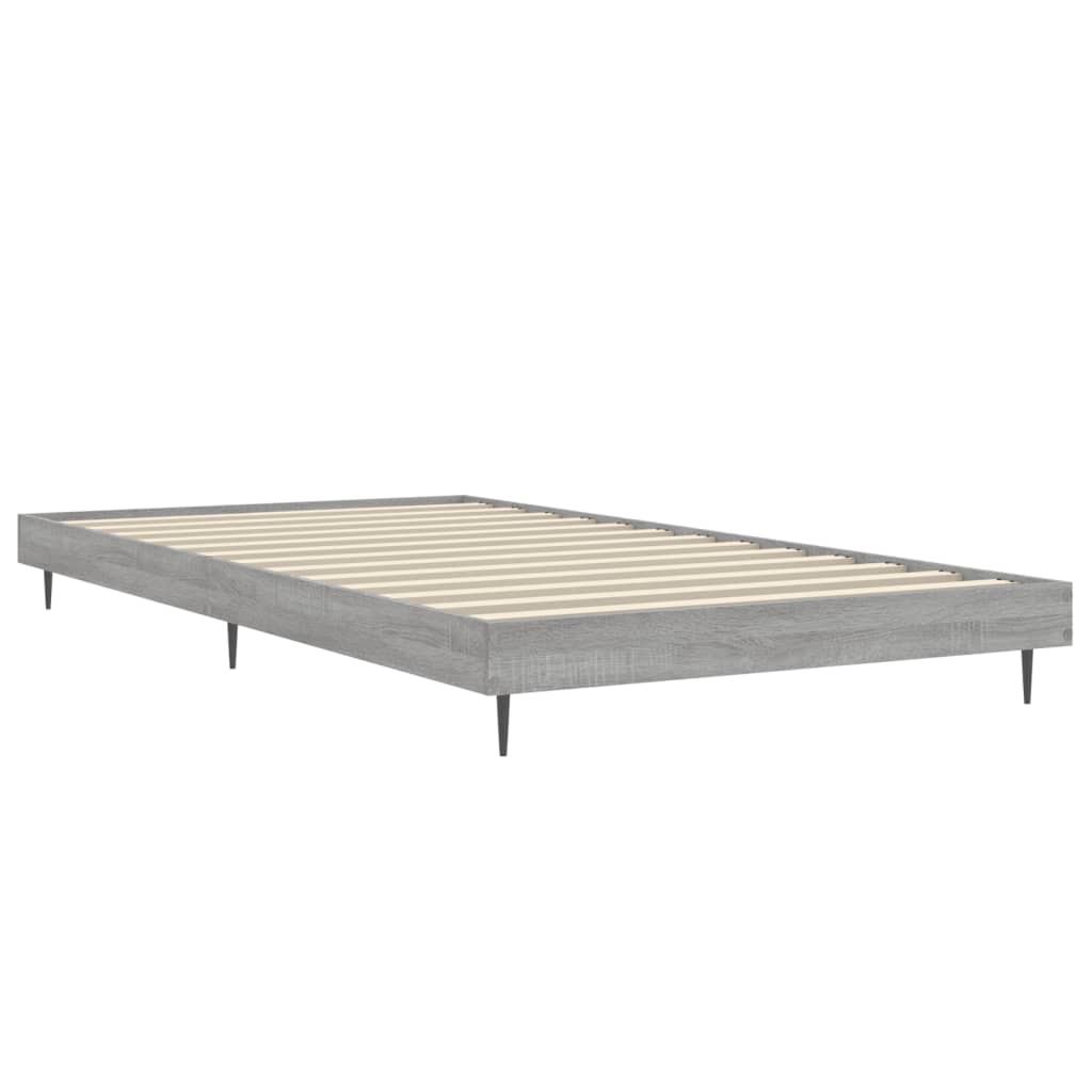 Cadre de lit sans matelas sonoma gris 100x200 cm