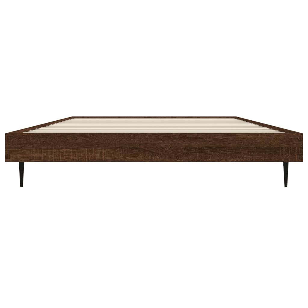 Cadre de lit sans matelas chêne marron 100x200 cm