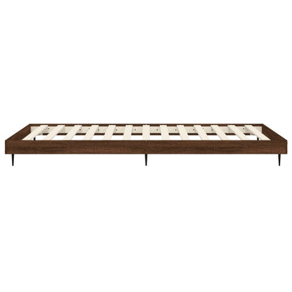 Cadre de lit sans matelas chêne marron 100x200 cm