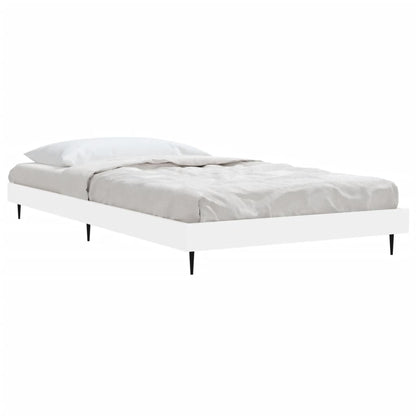 Cadre de lit sans matelas blanc 90x200 cm bois d'ingénierie