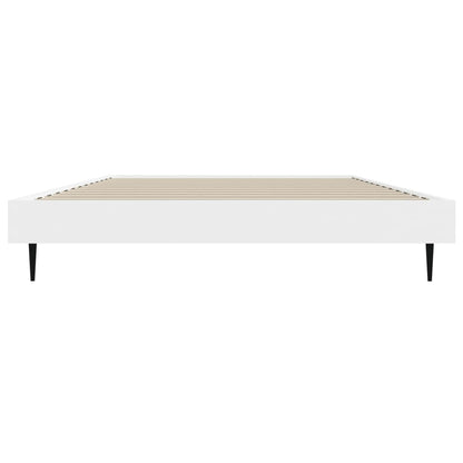 Cadre de lit sans matelas blanc 90x200 cm bois d'ingénierie