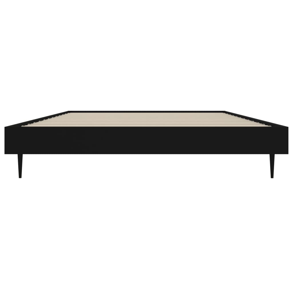 Cadre de lit sans matelas noir 90x200 cm bois d'ingénierie