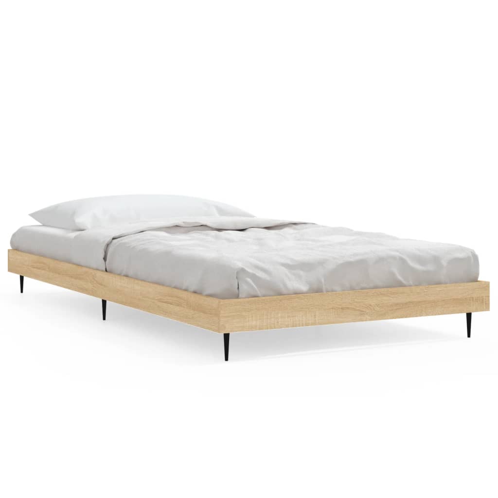 Cadre de lit sans matelas chêne sonoma 90x200 cm