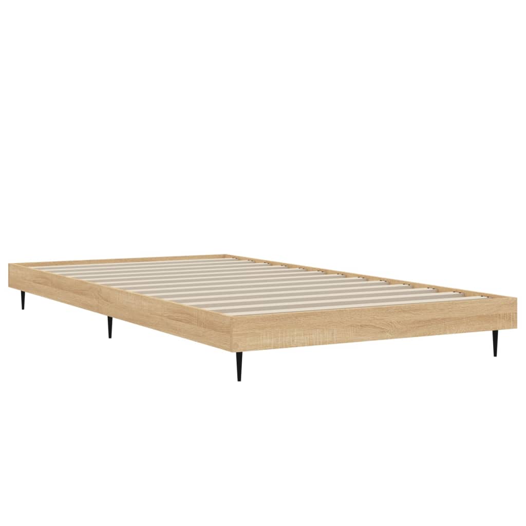 Cadre de lit sans matelas chêne sonoma 90x200 cm