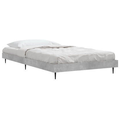 Cadre de lit sans matelas gris béton 90x200 cm