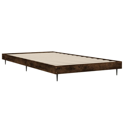 Cadre de lit sans matelas chêne fumé 90x200cm bois d'ingénierie