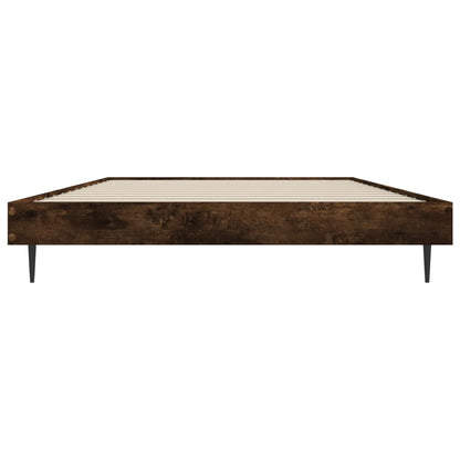 Cadre de lit sans matelas chêne fumé 90x200cm bois d'ingénierie