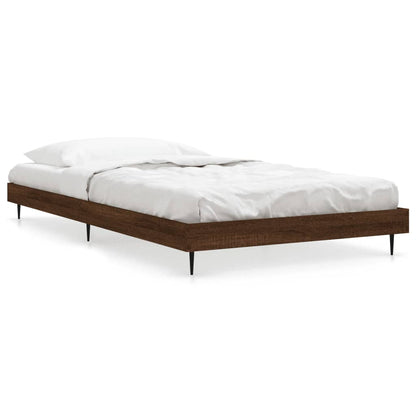 Cadre de lit sans matelas chêne marron 90x200cm bois ingénierie