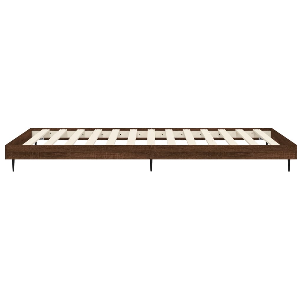 Cadre de lit sans matelas chêne marron 90x200cm bois ingénierie