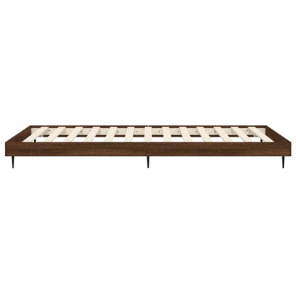 Cadre de lit sans matelas chêne marron 90x200cm bois ingénierie