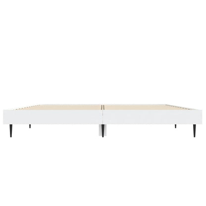 Cadre de lit sans matelas blanc 140x190 cm bois d'ingénierie