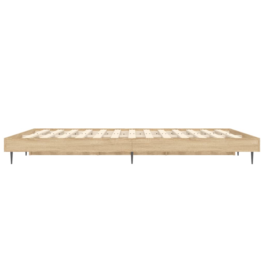 Cadre de lit sans matelas chêne sonoma 140x190 cm