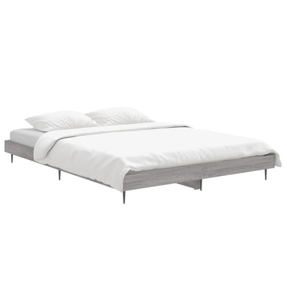 Cadre de lit sans matelas sonoma gris 140x190 cm