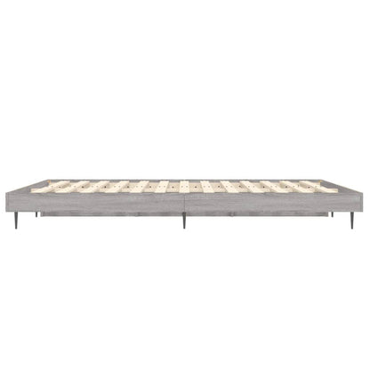 Cadre de lit sans matelas sonoma gris 140x190 cm