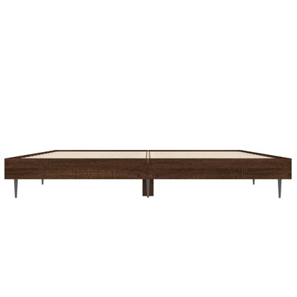 Cadre de lit sans matelas chêne marron 140x190 cm