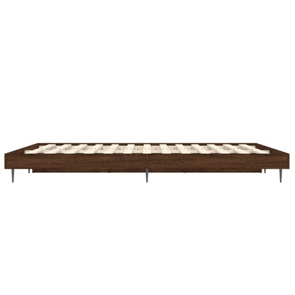 Cadre de lit sans matelas chêne marron 140x190 cm