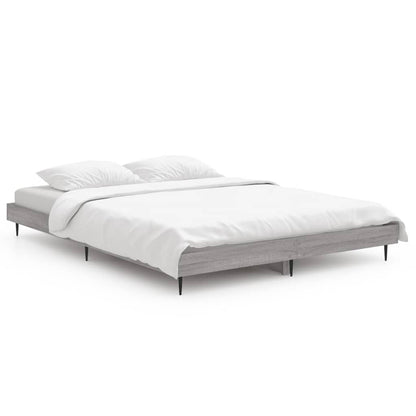 Cadre de lit sans matelas sonoma gris 135x190 cm