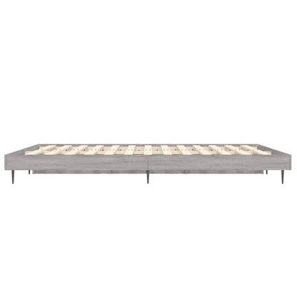 Cadre de lit sans matelas sonoma gris 135x190 cm