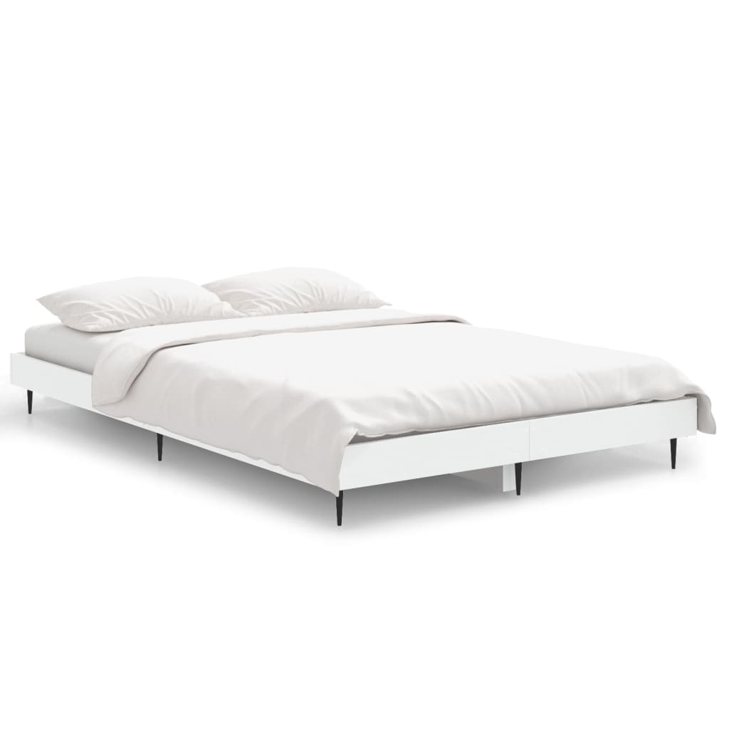 Cadre de lit sans matelas blanc 120x190 cm bois d'ingénierie