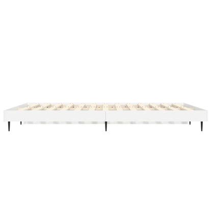 Cadre de lit sans matelas blanc 120x190 cm bois d'ingénierie