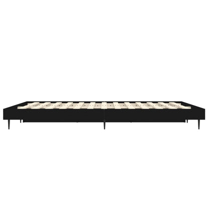 Cadre de lit sans matelas noir 120x190 cm bois d'ingénierie