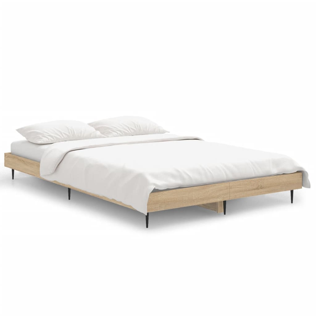 Cadre de lit sans matelas chêne sonoma 120x190 cm