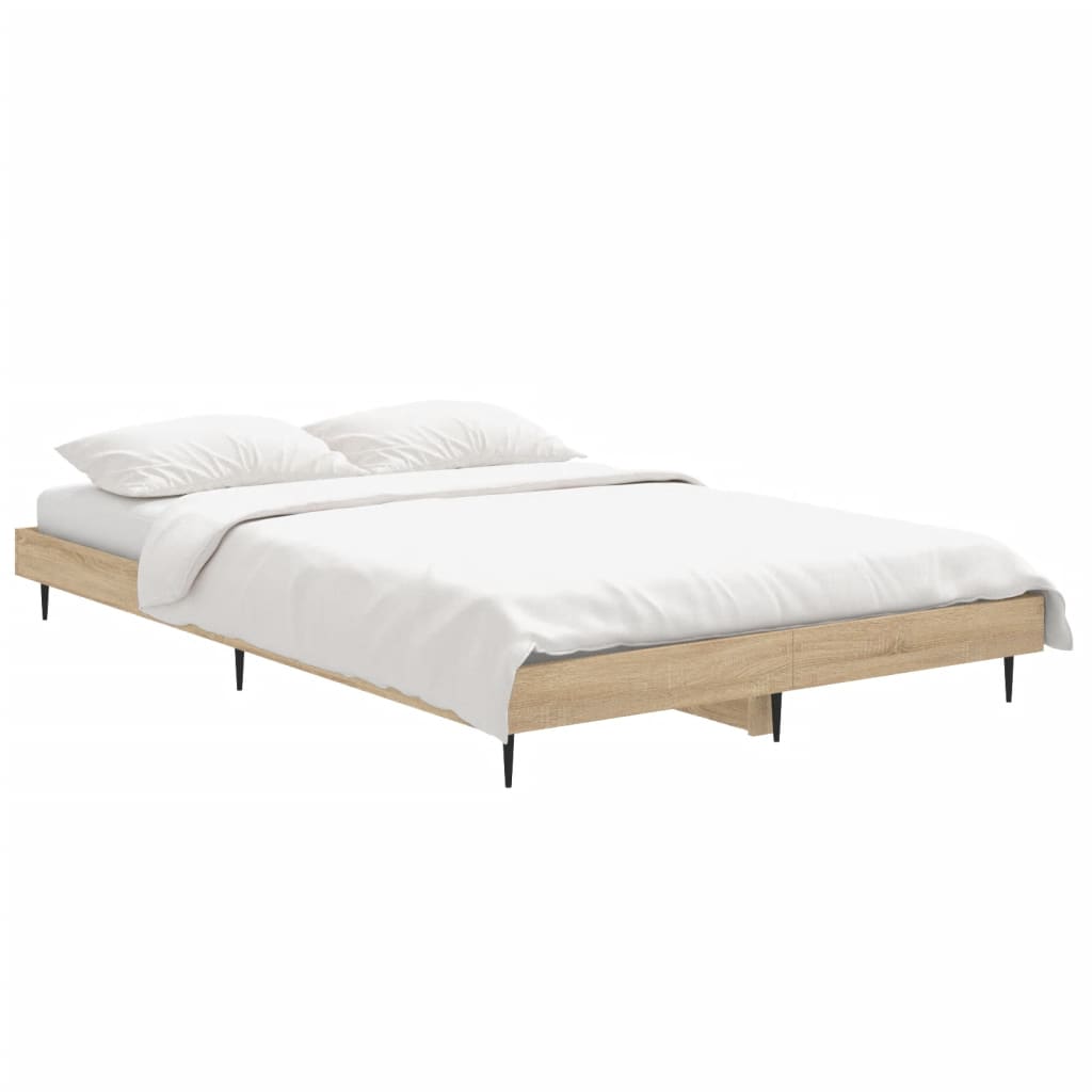 Cadre de lit sans matelas chêne sonoma 120x190 cm