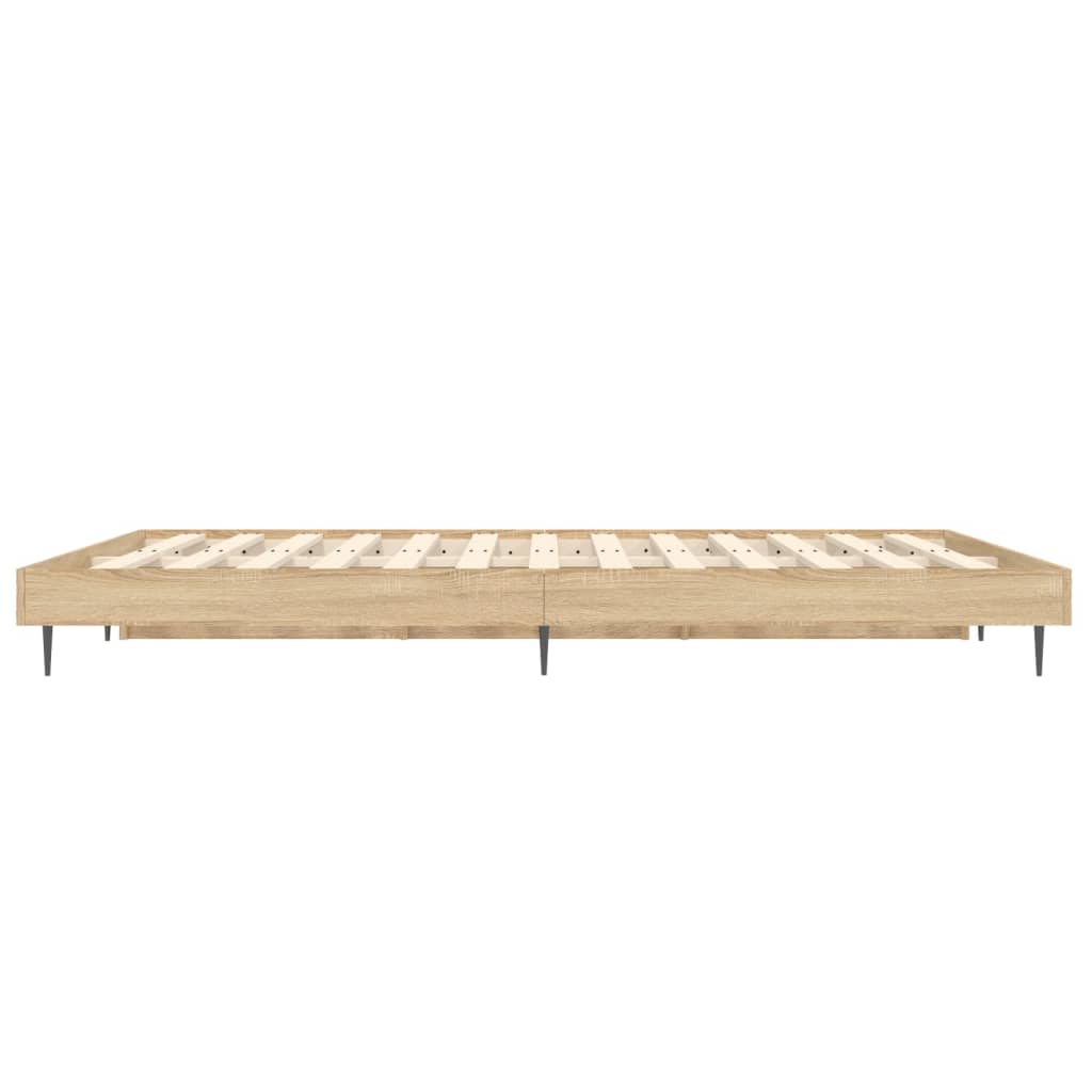 Cadre de lit sans matelas chêne sonoma 120x190 cm