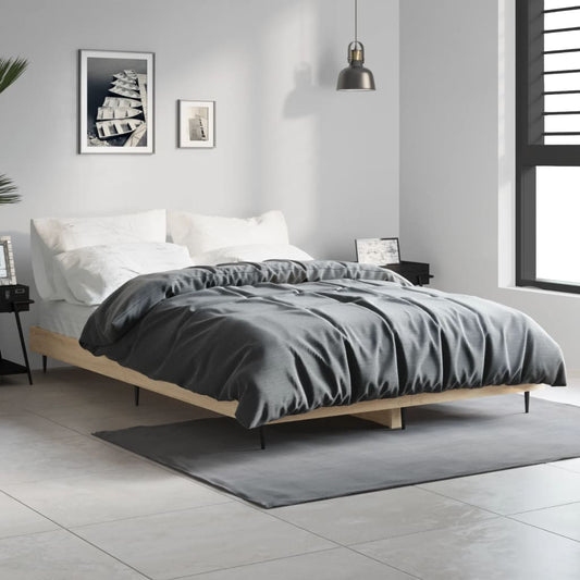 Cadre de lit sans matelas chêne sonoma 120x190 cm