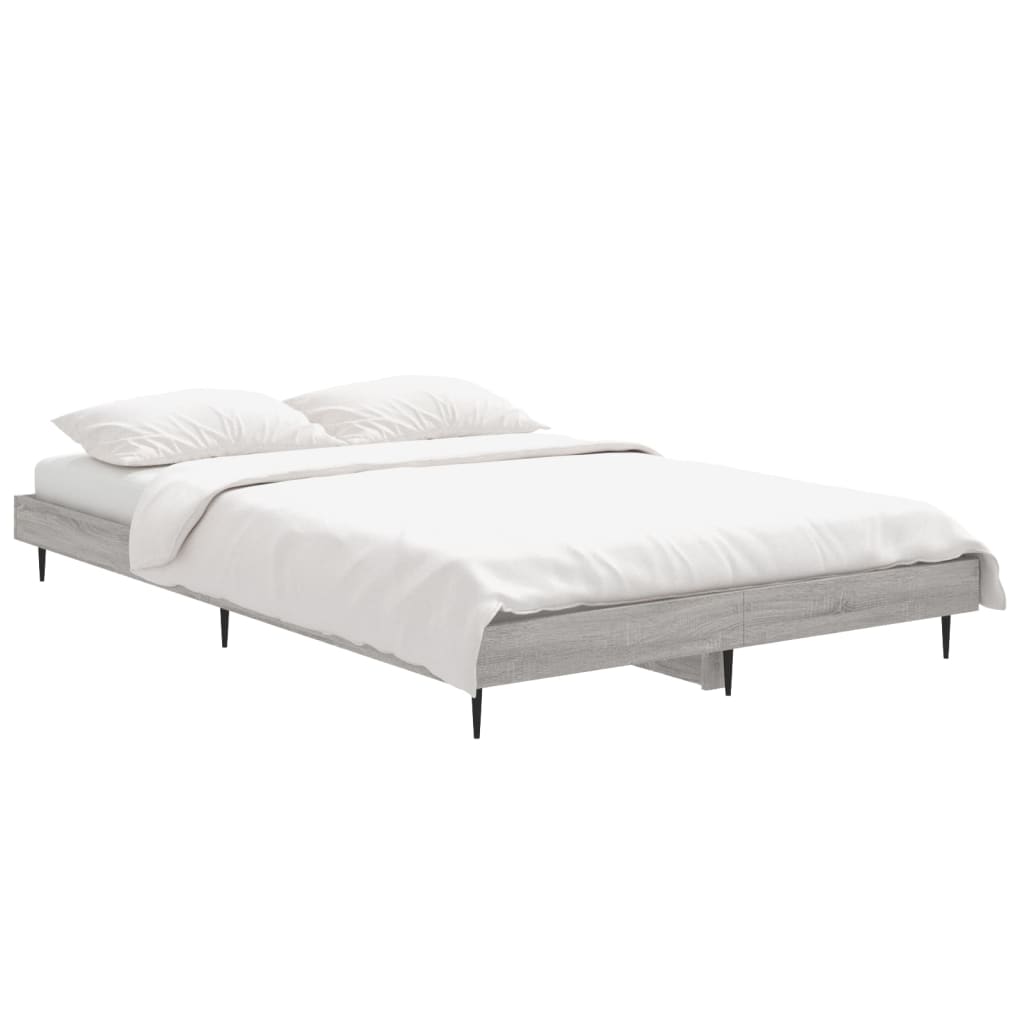 Cadre de lit sans matelas sonoma gris 120x190 cm