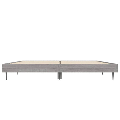 Cadre de lit sans matelas sonoma gris 120x190 cm