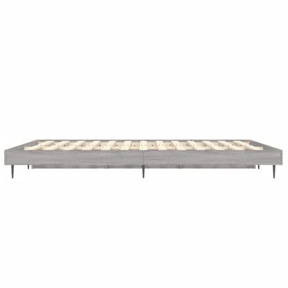 Cadre de lit sans matelas sonoma gris 120x190 cm