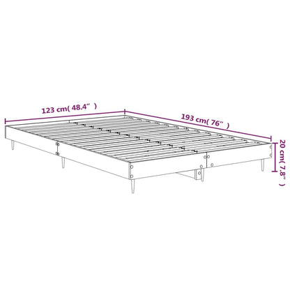 Cadre de lit sans matelas sonoma gris 120x190 cm