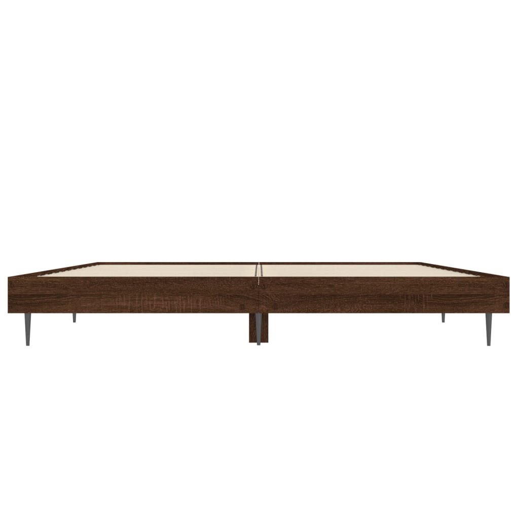 Cadre de lit sans matelas chêne marron 120x190 cm