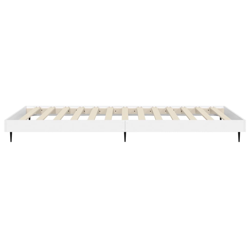 Cadre de lit sans matelas blanc 90x190 cm bois d'ingénierie