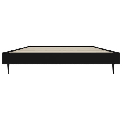 Cadre de lit sans matelas noir 90x190 cm bois ingénierie