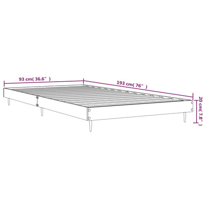 Cadre de lit sans matelas noir 90x190 cm bois ingénierie