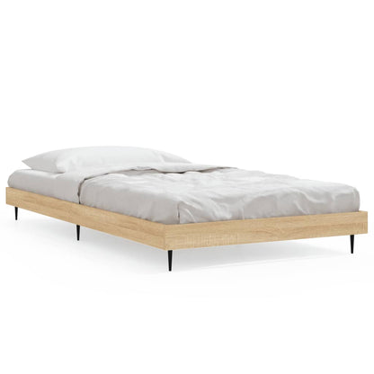 Cadre de lit sans matelas chêne sonoma 90x190 cm