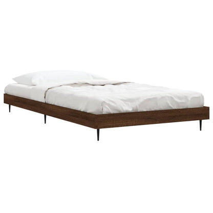 Cadre de lit sans matelas chêne marron 90x190cm bois ingénierie